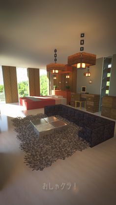 a living room filled with furniture and lots of windows