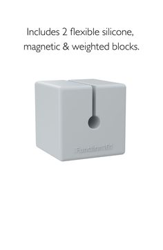 an advertisement for a new product that is designed to look like a magnetic and weighted block