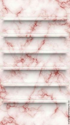 red and white marble wallpaper with horizontal blinds in the middle, on top of each other