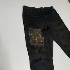 Custom tailored Crust Punk Dickies with Doom patch and tapered legs with zippers added. These are very well made Talon zippers on back of leg allow the legs to open when putting them on, they have been tapered to a custom fit please read measurements. Waist-28 Hips-17.5 Rise-10.5 Inseam-25 Cuff-6 Straight Leg Bottoms With Patches For Fall, Fall Straight Leg Bottoms With Patches, Fall Season Straight Leg Bottoms With Patches, Fitted Straight Leg Bottoms With Patches, Crust Punk, Vintage Dickies, Dream Jeans, Open When, Santa Fe Nm