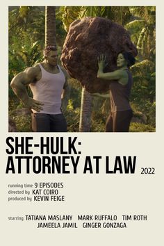 the poster for she - huk'attorney at law, featuring two men with