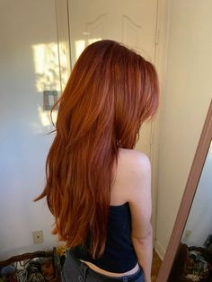 #fallhairtrends Orange Hair No Bleach, Gingery Red Hair, Ginger Brownish Hair, Ginger Hair No Bleach, Sunset Copper Hair, Ginger With Shadow Root, Ombré Ginger Hair, Ginger Hair Inspo Color, Red Hair Dye Natural