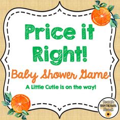 Looking for a fun and interactive baby shower game? Is there a "Little Cutie" on the way? Then look no further! This fun game will challenge your guests while getting them excited to win a prize!This baby shower game is perfect for last minute fun just print, grab a prize and you are ready to use! H... Baby Shower Prize, Little Cutie On The Way, Cutie On The Way, Cutie Theme, Baby Shower Prizes, Cute Presents, Game Prices, Writing Templates, Creative Classroom