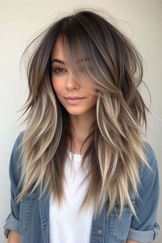 25+ Long Hairstyles Ideas for Women 23 Best Hair Color For Blue Eyes Fair Skin, Medium Layered Haircuts For Women, Hair Over 40 Look Younger, Long Hairstyles Ideas, Long Hairstyle Ideas, Long Lob, Adorable Hairstyles, Black To Blonde Hair, Baylage Hair