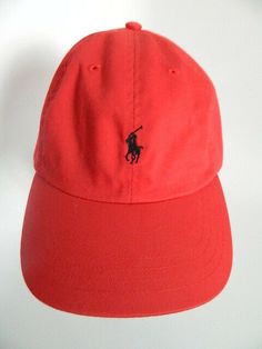 Ralph Lauren Red Baseball One-Size 100% Cotton Hat Condition:  Preowned  • There is staining on the inside headband. Comes from a clean, smoke free home! Please examine ALL photos carefully. Returns  are accepted within 30 days of buyer receiving item. Buyer is responsible  for return shipping.  We ship internationally    It is important to us that you are satisfied  with your purchase. Let us know of any problems or concerns and we would be  happy to help! Your positive feedback is valued!  Fee Classic Red Baseball Cap With Visor, Classic Red Visor Baseball Cap, Classic Red Baseball Cap With Curved Brim, Classic Red Sports Hat, Classic Red Cotton Hat, Reds Baseball, Cotton Hat, Positive Feedback, Be Happy