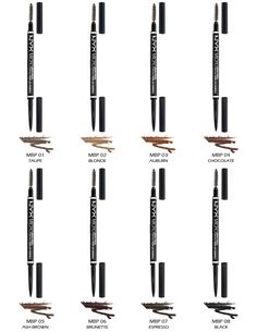 Nyx Eyeliner Pencil, Nyx Brow Pencil, Nyx Eyebrow Pencil, Nyx Micro Brow Pencil, Micro Brow Pencil, Waterproof Eyebrow, Best Eyebrow Products, Brow Pomade, Makeup Swatches