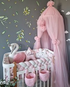 For sale ONLY baldachine. We have created the perfect nursery decor. The canopy is suitable for a girl or boy for a playroom. This is a great gift for a baby shower. ✅MATERIAL - Prihcess canopy made of very soft tulle fabric. Non-allergic ✅ITEM DETAILS: - Dome diameter - 26.77" (68 cm). - Hanging canopy height - 94.45" (240 cm) + 19.685" (50 cm) tie - Hanging canopy width 1023.62" (26 m) The kit includes: 2 mounts (for ceiling and wall) 2 large pom-poms and 4 small side pom-poms. ✅WASHING INSTRU Pink Bed For Baby, Princess Canopy Bed, Princess Canopy, Room Decor Pink, Canopy Bed Curtains, Perfect Nursery, Princess Nursery, Crib Canopy, Nursery Room Design