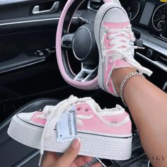 Lasaky - Stylish Pink Casual Patchwork Frenulum Round Shoes with Comfortable Fit for Outdoor Activities