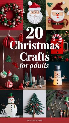 20 christmas crafts for adults that are easy to make and great for the holiday season