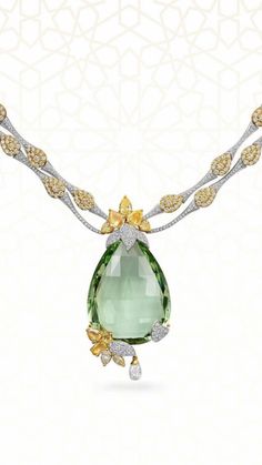 Emerald Diamond Necklace, Perls Jewellery, Elegant Jewellery, Jewellery Design Sketches, Nouveau Jewelry, Pearl And Diamond Necklace, Colour Stone, Jewelry Brands