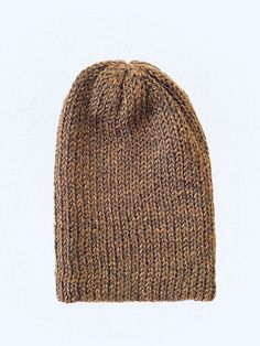 Men's Fall, Winter Beanie Hat. Brick Brown Tweed Beanie Hat. Slide on Beanie. 100% Acrylic  Hand Wash, Lay Flat to Dry  Nice Cozy, Everyday Beanie, with Big Knit Stitches and Great Color. Elle Rose, Girls Beanie Hats, Knitted Beanie Hat, Winter Beanie Hat, Pom Pom Beanie Hat, Big Knits, Knit Stitches, Girl Beanie, Brown Tweed