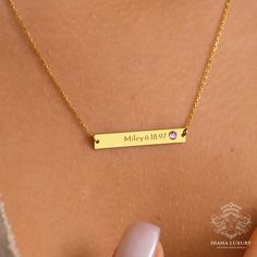 Immerse yourself in the realm of personalized elegance with a breathtaking Custom Name Birthstones Necklace, where each gleaming gemstone is a testament to cherished memories and lasting love. Crafted with precision and care, this bespoke piece celebrates the uniqueness of every individual, making it a treasured keepsake for generations to come. Then, delve into the realm of sentimentality with a Personalized Birthstone Necklace, where shimmering birthstones come together to create a radiant tri Engraved Cubic Zirconia Jewelry For Anniversary, Crystal Jewelry For Anniversary, May Birthstone, Personalized Gold Jewelry For Special Day, Elegant Customizable Diamond Necklace, Customizable Yellow Gold Wedding Necklace, Customizable Cubic Zirconia Elegant Jewelry, Customizable Elegant Diamond Jewelry, Customizable Elegant Birthstone Necklace For Mother's Day, Elegant Personalized Jewelry For Special Day