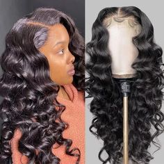 Item: Klaiyi Best Loose Wave 13x4 Lace Front Wigs Big Heatless CurlsWavy Hairstyle Human Hair Wigs 150% Density,DeepPartingHighQualityWigsHair Material: 100% Virgin Human Hair Wig, Big Curls Loose Wave, Can be Dyed and Ironed by your favorHair Color: NaturalColorHair Grade: Klaiyi Hair, Big Curls Loose Wave, Medium Luster, Bleach/Dye FriendlyHair Length: 14inches-24 inches is available, Very Soft, Healthy and thickLace Style: 13x4 Lace FrontalCap Size:22-22.5 inches(54-58cm) Brazilian Hair Wigs, Long Human Hair Wigs, Loose Waves Hair, Short Human Hair Wigs, Heatless Curls, Human Virgin Hair, Lace Hair, Lace Closure Wig, Frontal Wig