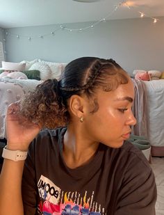 Soccer Curly Hairstyles, Curly Pool Hairstyles, Athletic Hair, Senior 25, Hairstyle For Black Women, Brown Hair Inspo, Protective Hairstyles For Natural Hair