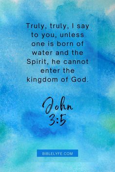 a blue watercolor background with the words john 3 13