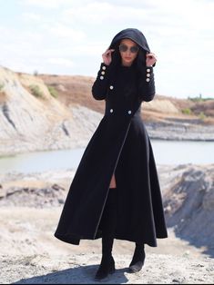 Black Cashmere Coat, Women Wool Coat, Long Wool Coat Women, Cashmere Coat Women, Wool Coat Black, Black Wool Coat, Wool Coat Women