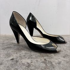 This Pair Of Shoes Is In Good Condition Please See The Pictures For Details Chanel Open Toe, Chanel Black, Chanel Shoes, Open Toe, Shoes Women Heels, Shoes Heels, Black Leather, Chanel, Pumps