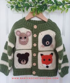 a knitted sweater with bears on it