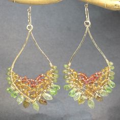 Hammered marquise earrings pink ruby, orange sapphire, mandarin garnet, green garnet, peridot Luxe B Mandarin Garnet, Marquise Earrings, Wire Jewelry Making, Pink Ruby, Green Garnet, Orange Sapphire, Handmade Wire Jewelry, Vermeil Jewelry, Earrings Pink