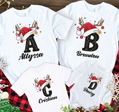 Custom Christmas Shirt With Name, Family Christmas Name Shirt, Monogrammed Family Christmas Shirt, Personalized Christmas Family T-Shirt Discover our exclusive collection of specially crafted t-shirts designed for football enthusiasts and anyone who appreciates style and comfort. At our store, you've arrived at the perfect destination for those seeking trendy, modern, adorable, and cozy t-shirts. 🌸 DETAILS 🌸 We take pride in using the finest shirts in the industry for printing, namely Bella Ca Christmas T-shirt With Name, Christmas Names, Family Christmas Shirts, Christmas Family, Custom Christmas, Christmas Shirt, Text Color, Exclusive Collection, Family Christmas