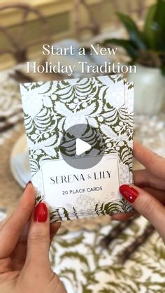 Serena & Lily on Instagram: "Celebrate the joy of traditions, old and new, with our holiday hosting set. 💙 Add a surprise question to each place card to spark heartfelt conversations and unforgettable moments with family and friends. #serenaandlily 

Place Setting Cards: Artichoke Hosting Set
Tablecloth: Sicily Tablecloth
Placemats: Catalonia Placemat
Vase: Fairfax Vase
Napkins: Salento Linen Napkins
Napkin Rings: Holiday Handwoven Napkin Rings" Place Setting Cards, Holiday Hosting, Hosting Holidays, Serena Lily, Serena & Lily, 50th Birthday Party, Place Card, Place Setting, Linen Napkins