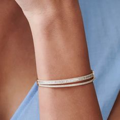 14k Half Eternity Baguette and Round Diamond Bangle – FERKOS FJ Diamond Carat, Diamond Bangle, Baguette Diamond, Diamond Color, Micro Pave, Elegant Jewelry, Diamond Gemstone, Bracelet Sizes, Delicate Bracelet