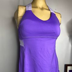 Condition New Size 8 Women’s Tank Tops Have Wider Straps Support On Back Light Lined Bra New Material Pollysther Measurements Laying: Condition New Tank Tops Lightly Lined Bra Wider Straps Support On Back Purples Color Material Pollysther New Armpits To Armpits:33 Shoulder Down: Please Refer To Photo And Measurements For More Details Thank You So Much Lululemon Athleisure Tops For Yoga, Lululemon Fitted Racerback Top, Lululemon Casual Racerback Tops, Casual Racerback Tops By Lululemon, Casual Lululemon Racerback Tops, Lululemon Sleeveless Athleisure Tops, Lululemon Stretch Yoga Tops, Fitted Lululemon Tops For Light Exercise, Stretch Lululemon Yoga Tops