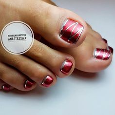 Best Toe Nail Art Ideas For 2019 #nailart #nails Toenail Art Designs, Red Toenails, Pedicure Designs Toenails, French Pedicure, Pedicure Ideas, Toe Nail Color, Pretty Toe Nails, Cute Toe Nails, Pedicure Designs