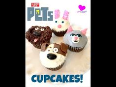 cupcakes with dogs and cats on them are featured in the cover of pet magazine