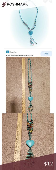 NWOT Blair Heart Necklace Brand new never worn. Blair radiant turquoise heart necklace. Perfect condition Bundle&Save. Smoke Free and Pet Free Home Blair Jewelry Necklaces Blue Bohemian Heart Pendant Jewelry, Bohemian Blue Heart Pendant Jewelry, Blue Heart-shaped Jewelry With Colorful Beads, Adjustable Blue Heart Beaded Necklaces, Adjustable Blue Heart-shaped Beaded Necklaces, Adjustable Blue Heart-shaped Beaded Necklace, Blue Heart Beaded Necklaces, Blue Adjustable Heart-shaped Beaded Necklaces, Blue Bohemian Jewelry With Heart Charm