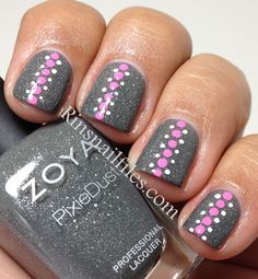 big & little dots Dot Nail Art, Zoya Nail, Zoya Nail Polish, Dots Nails, Nail Polish Designs, Cute Nail Designs