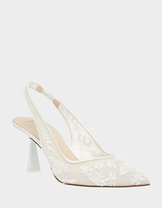 NIKKI IVORY Ivory Heels, Betsey Johnson Shoes, Slingback Heels, 3 Inch Heels, Wedding Heels, Women's Heels, Betsy Johnson, Slingback Heel, Miranda Kerr