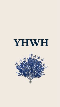 a blue tree with the word hwyh in it's center and an image of