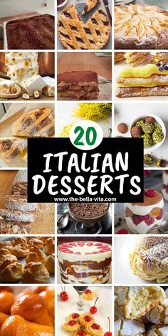 20 italian desserts with the title overlay