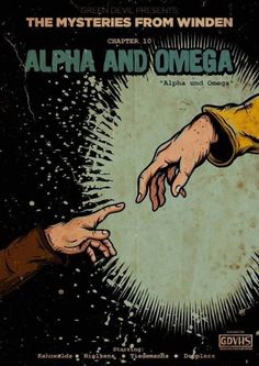 an old poster with two hands reaching out to each other, and the caption's title underneath it