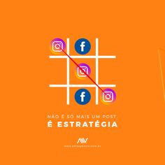 an orange background with the words facebook and social icons in different colors, on top of it