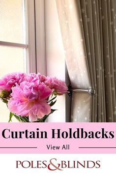 Silver Curtain holdback for a curtain Room View, Curtain Poles