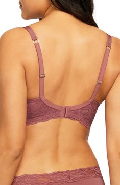 With supportive power mesh at the side and underbust, this soft microfiber bra creates a smooth silhouette that's virtually imperceptible under clothes. 4-way stretch foam cups Power mesh side wings and underbust Smooth stretch lace 85% nylon, 15% spandex Hand wash, line dry Imported Women's Clothing Fitted Nursing Bra With Medium Bust Support, Full Coverage Fitted Bra With Lace Closure, Fitted Full Coverage Bra With Lace Closure, Full Coverage Stretch Bra With Lace Closure, Fitted Full Coverage Nylon Nursing Bra, Fitted Full Coverage Nylon Bra, Fitted Lace Nursing Bra With Removable Pads, Stretch Lace Closure Full Coverage Bra, Stretch Underwire Bra With Lace Closure