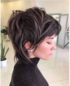 40+ Ways To Wear Short Brown Hair In 2024 Rocker Hair, Short Shag Haircuts, Shaggy Short Hair, Edgy Haircuts, Short Brown Hair, Messy Short Hair, Edgy Short Hair, Choppy Hair, Edgy Hair