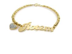 "Name bracelet. Lock gold bracelet. Gold heart bracelet. Beaded name bracelet. Personalized bracelet. Gold plated brass bracelet. Gift ideas 🌟 Bracelet info: The chain and beads are made of brass plated with 18k gold. The name pendant is made of brass plated with 18k gold decorated with a small heart. Lengths available - 6.5\", 7\", 7.5\". If you need the length to be bigger or smaller, chose the \"different length\" option and write me the size you want. 🌟 Shipping Info: All bracelets are pac Gold Name Bracelet With Heart Beads, Gold Heart Beads Name Bracelet, Gold Heart Name Bracelet With Heart Beads, Gold Beaded Bracelets For Valentine's Day Anniversary, Gold Name Bracelet With Heart Beads For Valentine's Day, Gold Heart Bracelet With Letter Beads For Valentine's Day, Gold Heart-shaped Name Bracelet For Mother's Day, Anniversary Gold Bracelets With Letter Beads, Gold Beaded Bracelet For Valentine's Day Personalized Gift