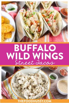 buffalo wild wings street tacos with text overlay