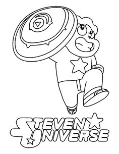 a cartoon character holding a frisbee with the word teen universe written below it