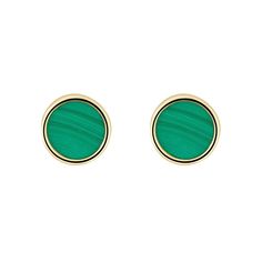 Natural Malachite Stud Earrings 925 Sterling Silver Women Earring Dublin Castle, Yellow Gold Stud Earrings, Malachite Earrings, Gold Jewelry Earrings, Gold And Green, Aquamarine Jewelry, Beautiful Inside And Out, Girl Jewelry, Gold Stud Earrings