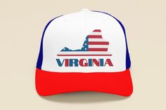 Show off your Virginia pride with our USA Flag Map of Virginia Trucker Hat, a perfect blend of style and patriotism. Featuring the American flag and Virginia map design, this patriotic Virginia hat is an ideal accessory for those who love Virginia Beach, American history, and Colonial Virginia. Perfect for Virginia Tech game day outfit or as a unique Christmas gift idea, this American flag Virginia dad hat is a top choice for baseball cap lovers and adds a Virginia aesthetic to any look. Whether you’re searching for gifts for him, gift ideas for men, or a thoughtful Virginia dad gift, this trucker hat will make a great addition to any collection. Perfect for Christmas gift ideas, gift for brother, or as a Virginia trucker hat to wear proudly. Tech Game Day Outfit, Virginia Aesthetic, Colonial Virginia, Map Of Virginia, Virginia Map, American Flag Decor, Virginia Tech, Gift For Brother, Gameday Outfit