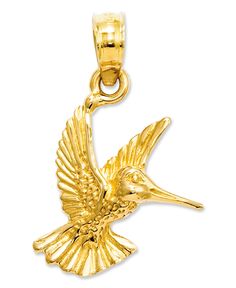 A great symbol of longevity and fastidiousness, this hummingbird charm displays the beauty of this natural wonder in 14k gold. Chain not included. Approximate drop length: 4/5 inch. Approximate drop width: 1/2 inch. Jewelry Post, Mens Cologne, Mens Gift Sets, Heart Beads, Luxury Gifts, Baby Clothes Shops, Gold Pearl, Gold Charm