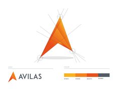 an orange cone with the word avilas on it and some other words below