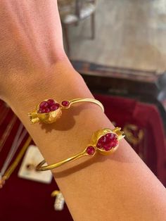 Handmade turkish braclet  Adjustabla braclet  Garnet stone Pomegranete  22K gold plated Garnet Bangle Jewelry Gift, Garnet Bangle Jewelry As Gift, Red Jeweled Bracelets For Gift, Adjustable Ruby Bracelets Gift, Handmade Ruby Bangle Bracelet, Handmade Ruby Bracelets As Gifts, Traditional Jeweled Bracelets As Gift, Ruby Bracelets As A Gift, Gold Plated Jeweled Bracelets As Gift