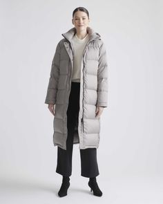 Responsible Down Long Puffer Jacket Winter Activity, Long Puffer Jacket, Perfect Jacket, Down Puffer Jacket, Perfect Coat, Long Puffer, Performance Dresses, Silk Cami, Animal Welfare