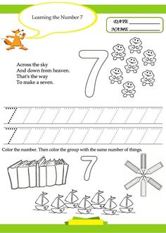 the worksheet for learning numbers and counting