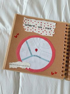 there is a notebook that has been made to look like a map